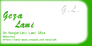 geza lami business card
