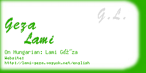 geza lami business card